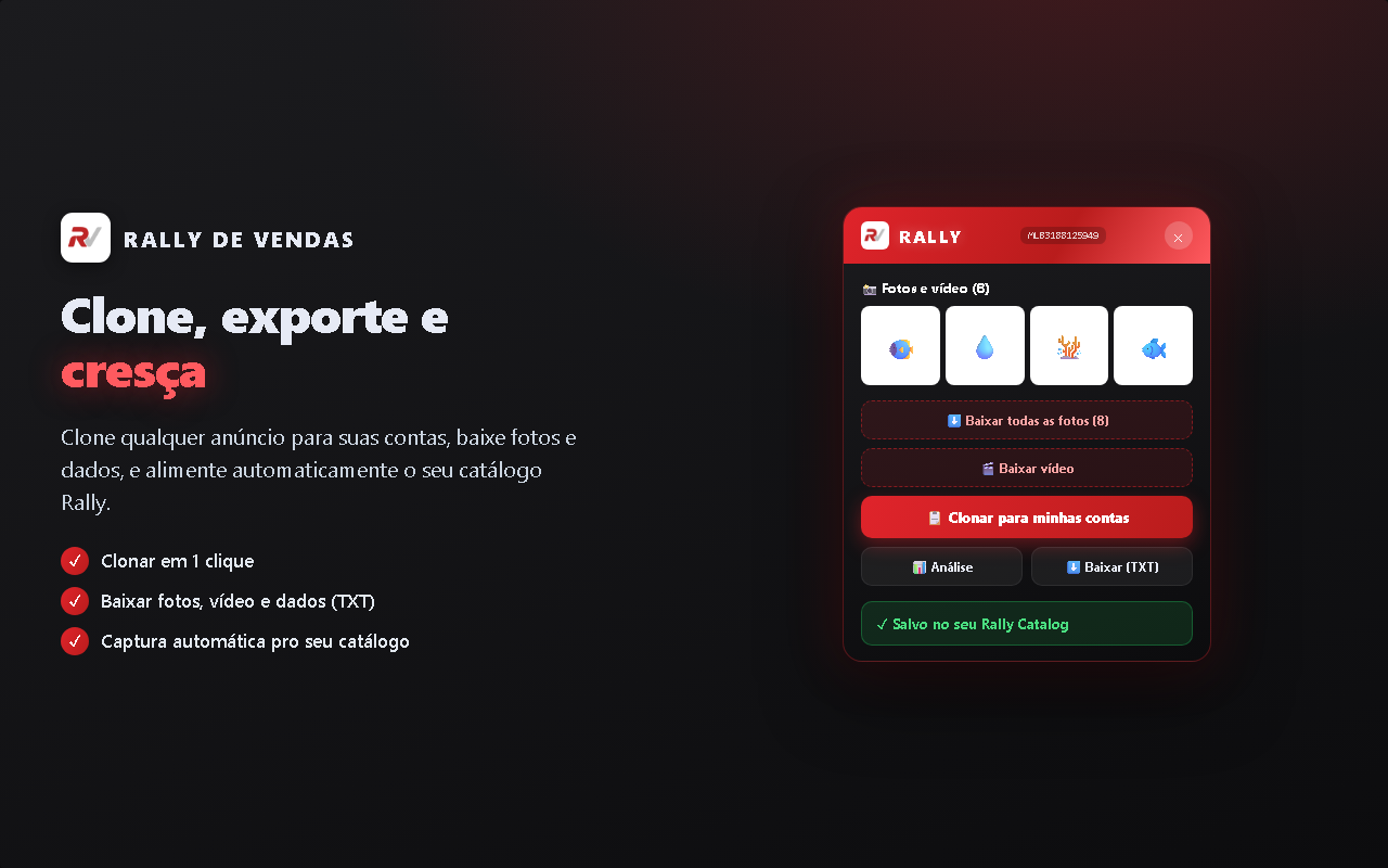 Recursos de clonar, baixar fotos e captura automática